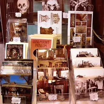 Postcards, books and keepsakes in the Rosemount gift shop